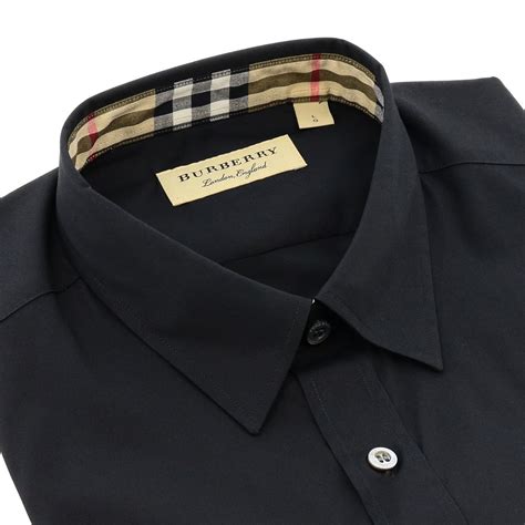 burberry black shirt mens|authentic Burberry shirt.